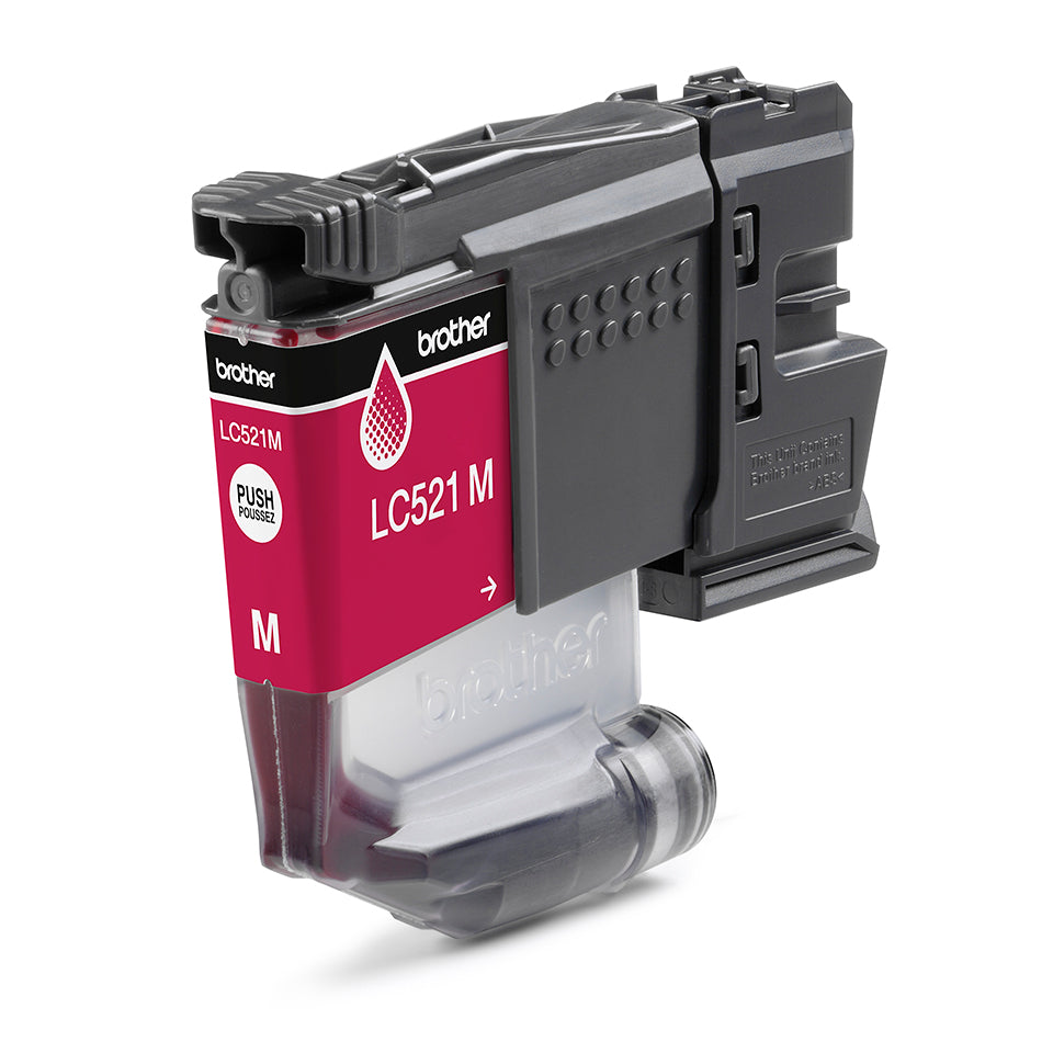 Brother LC521M Magenta Tintenpatrone (Original) – 500 Seiten – für DCP-J1260W/DCP-J1310DW/DCP-J1313DW …