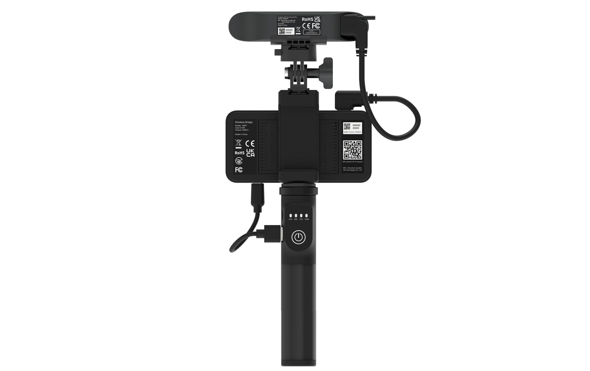 Creality 3D Creality Scan Ferret Pro – 3D-Scanner, 0,1 mm Präzision, Wi‑Fi 6, für iOS, macOS, Windows u. a.