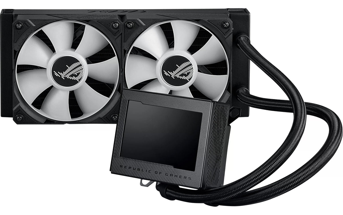ASUS ROG RYUJIN III 240 – All-in-One Flüssigkeitskühler – 240 mm, 2×120 mm, 3,5″ LCD, ARGB, für AM5, AM4, LGA