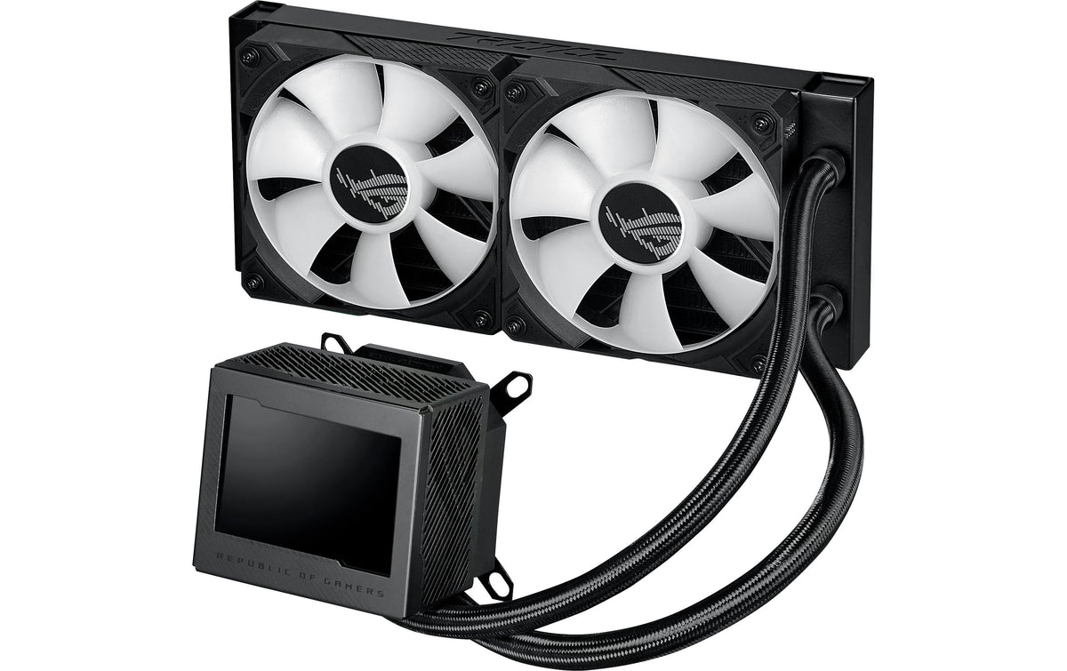 ASUS ROG RYUJIN III 240 – All-in-One Flüssigkeitskühler – 240 mm, 2×120 mm, 3,5″ LCD, ARGB, für AM5, AM4, LGA