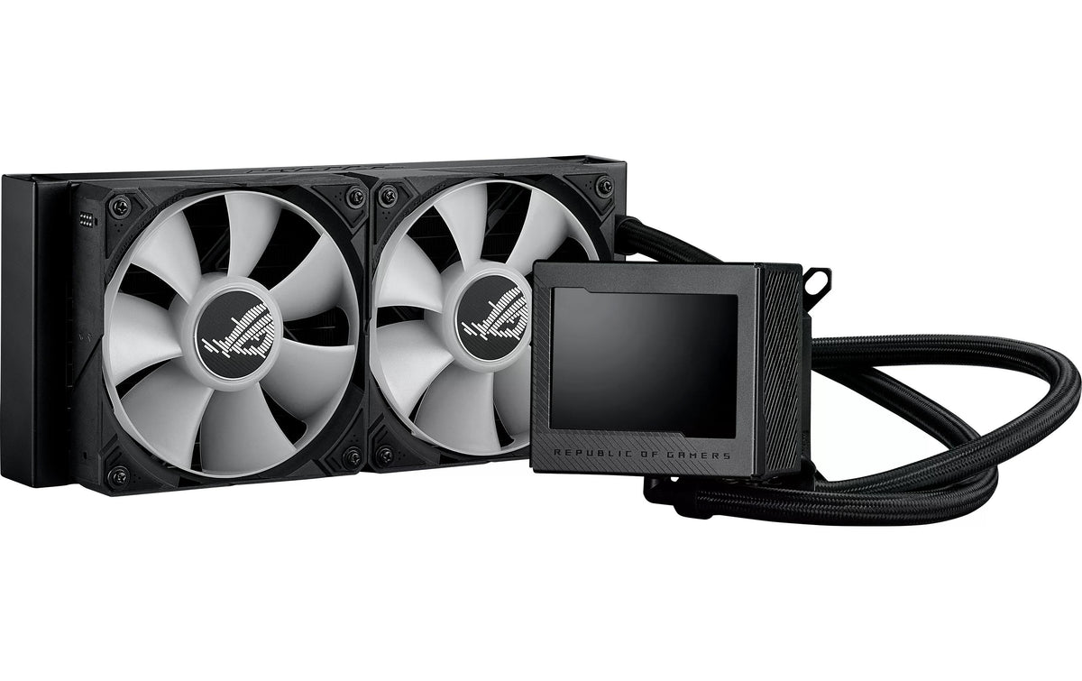 ASUS ROG RYUJIN III 240 – All-in-One Flüssigkeitskühler – 240 mm, 2×120 mm, 3,5″ LCD, ARGB, für AM5, AM4, LGA