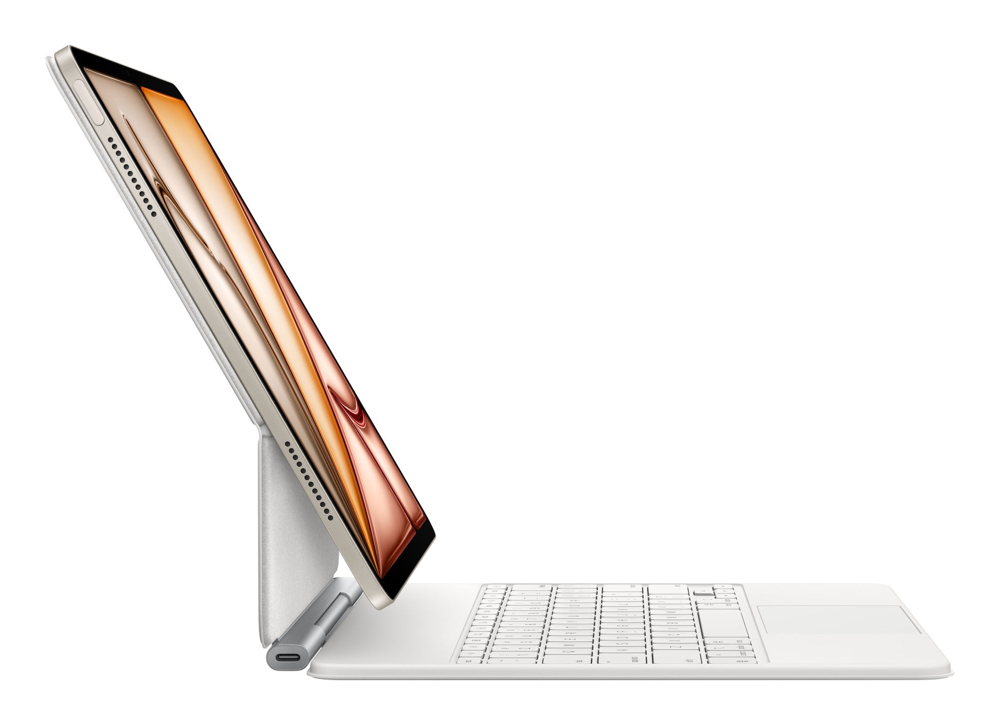 Apple Magic Keyboard Tastatur-Case für iPad Air 13" (M2/M3) – QWERTY (SE), mit Trackpad – Weiss