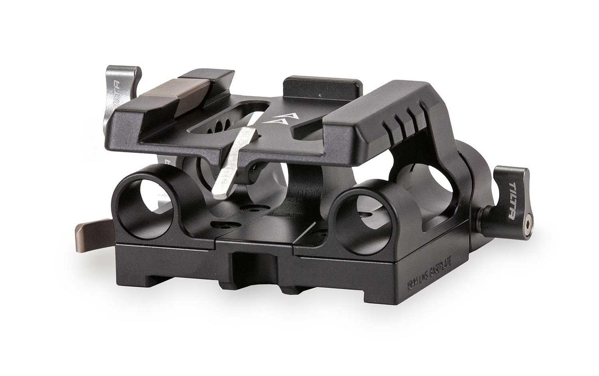 Tilta 15mm LWS Baseplate Typ IV Montageplatte – Aluminium/Edelstahl, 1/4"‑20, 3/8"‑16 Gewinde – Schwarz