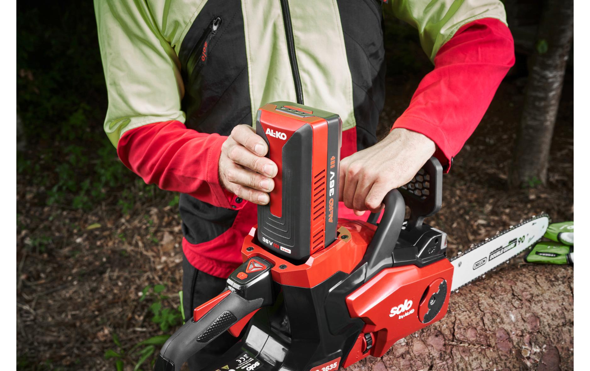 Solo by al-ko CS 3635 Kettensäge – 36 V – Schwertlänge 350 mm – Solo – AL-KO ENERGY FLEX 36 V