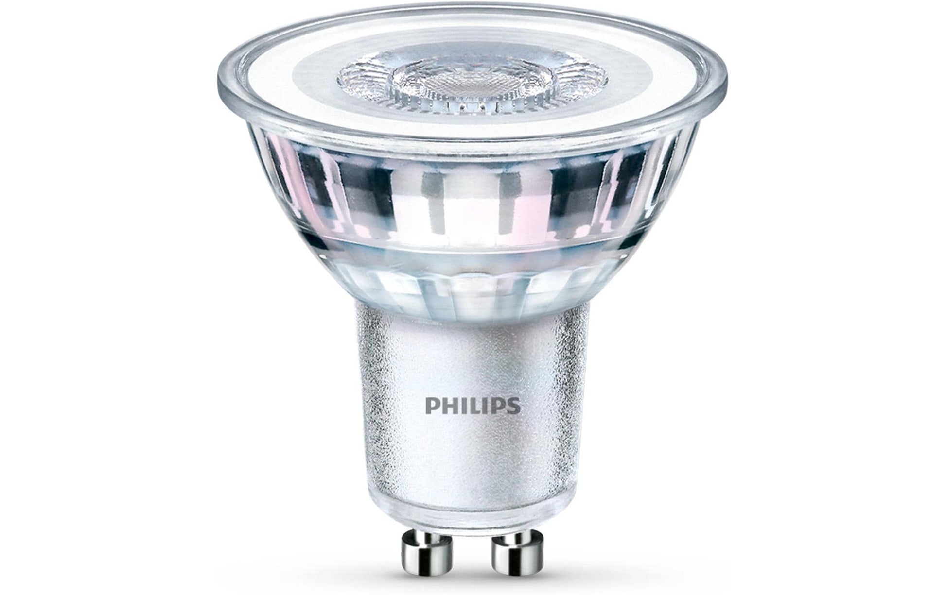 Philips by Signify Philips LED-Leuchtmittel GU10 Reflektor – Neutralweiss 4000 K, 275 lm, 3,5 W, 36° – 3 Stk., Silber/Glas