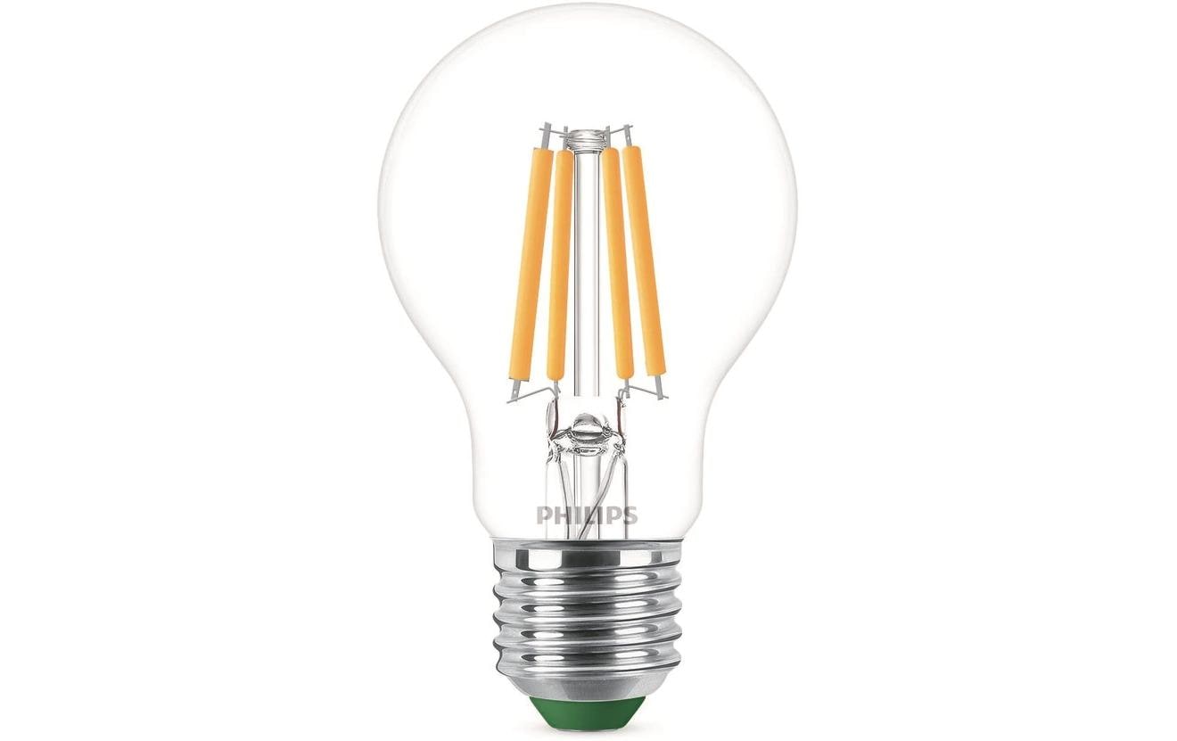 Philips by Signify Philips LED-Leuchtmittel E27 A60 – Warmweiss 2700 K, 485 lm, 2,3 W – 1 Stk., Klar, Glas