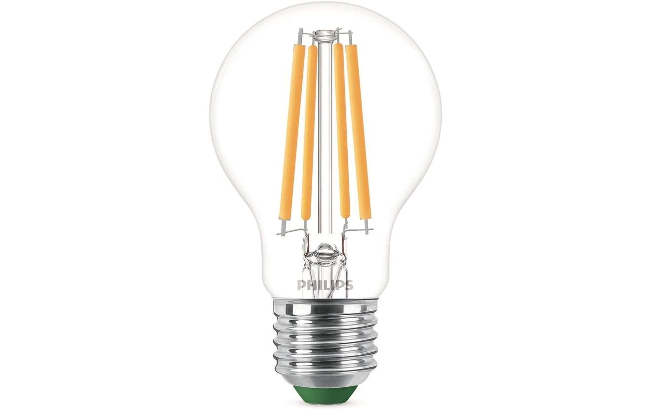 Philips by Signify Philips LED-Leuchtmittel E27 A-Form – 840 lm, 4 W, Warmweiss 2700 K – Transparent, 1 Stk.