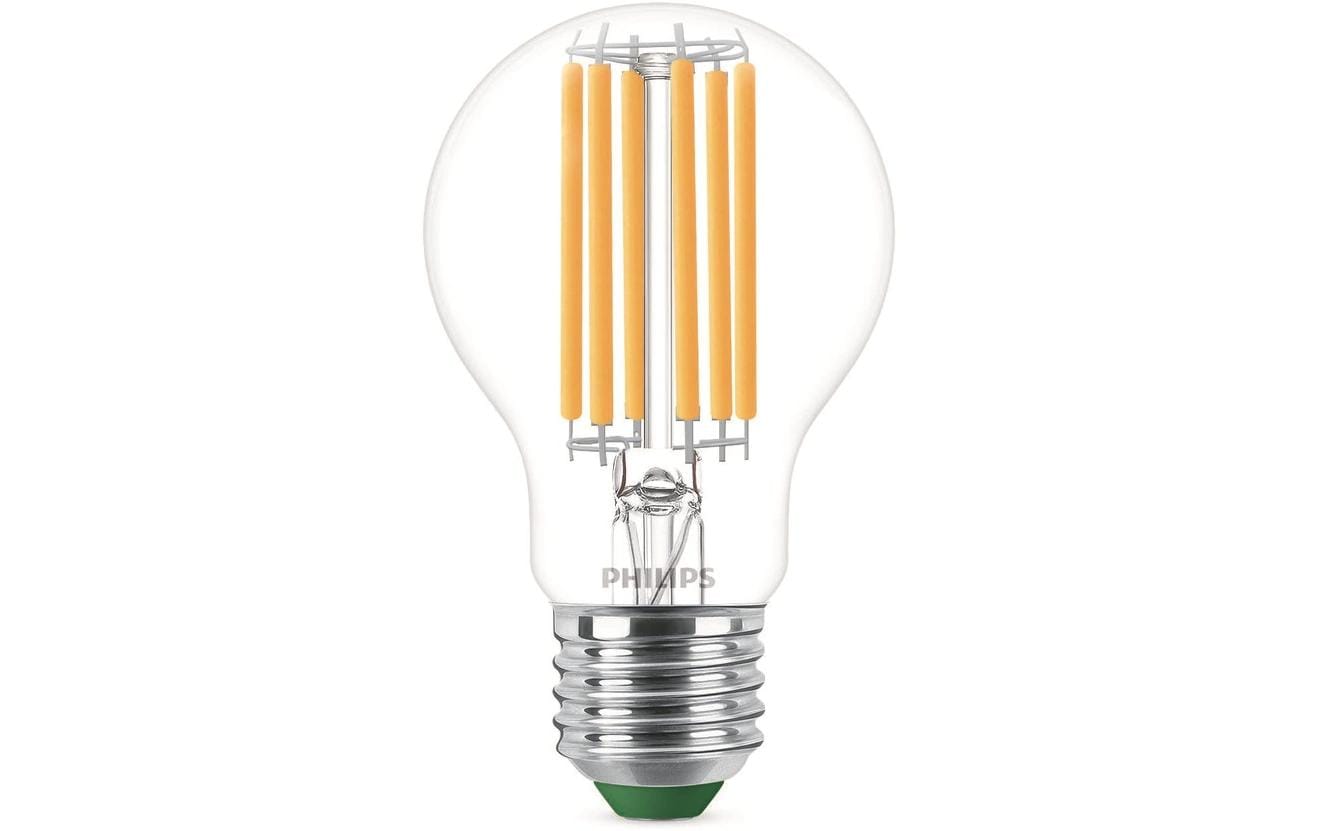Philips by Signify Philips LED-Leuchtmittel E27 A-Form – 1095 lm, 5,2 W, Warmweiss 2700 K, 300° – 1 Stk. – Klar, Glas