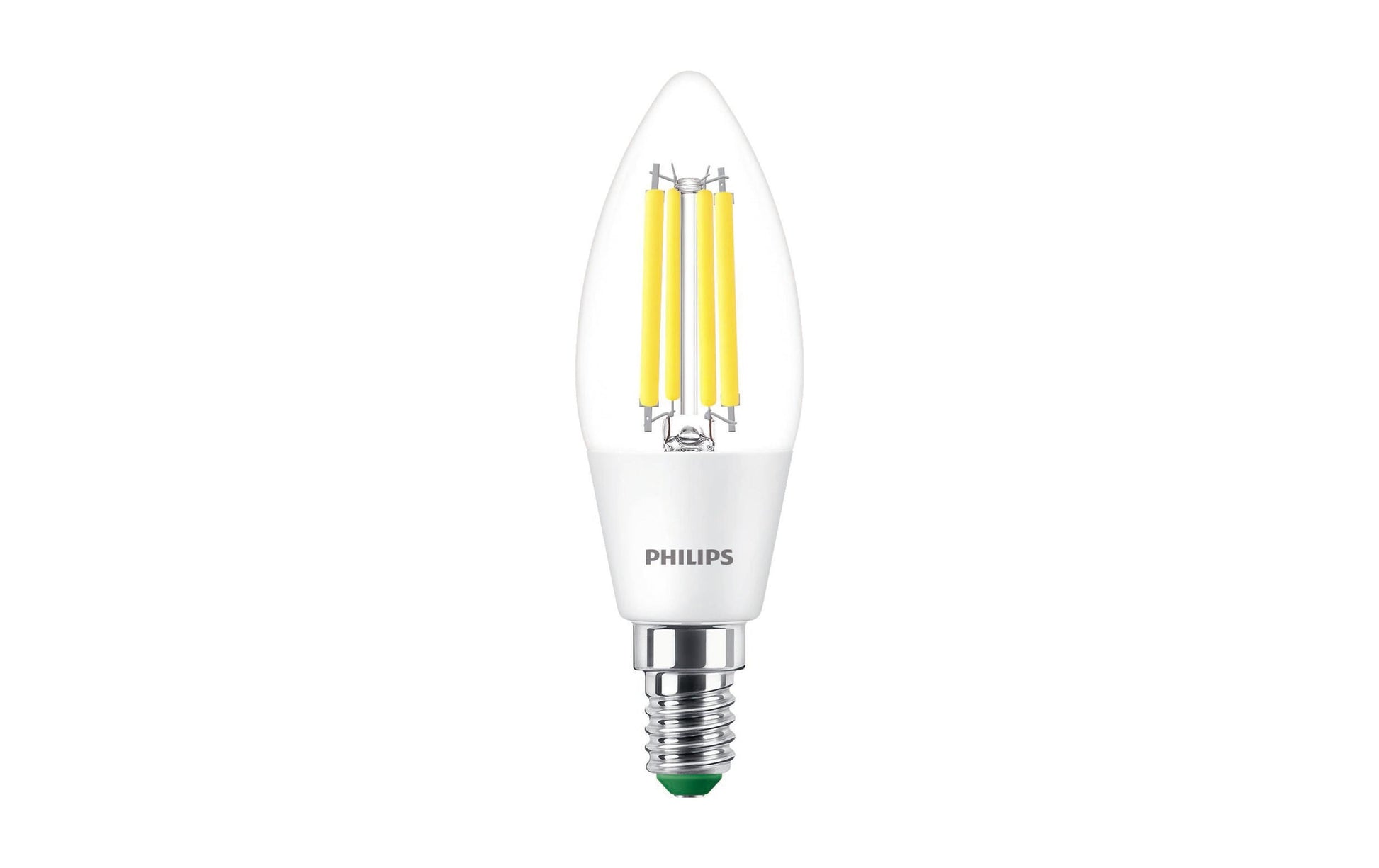 Philips by Signify Philips LED-Leuchtmittel E14 Kerze B35 – Neutralweiss 4000 K, 485 lm, 2,3 W – Transparent, Glas – 1 Stk.