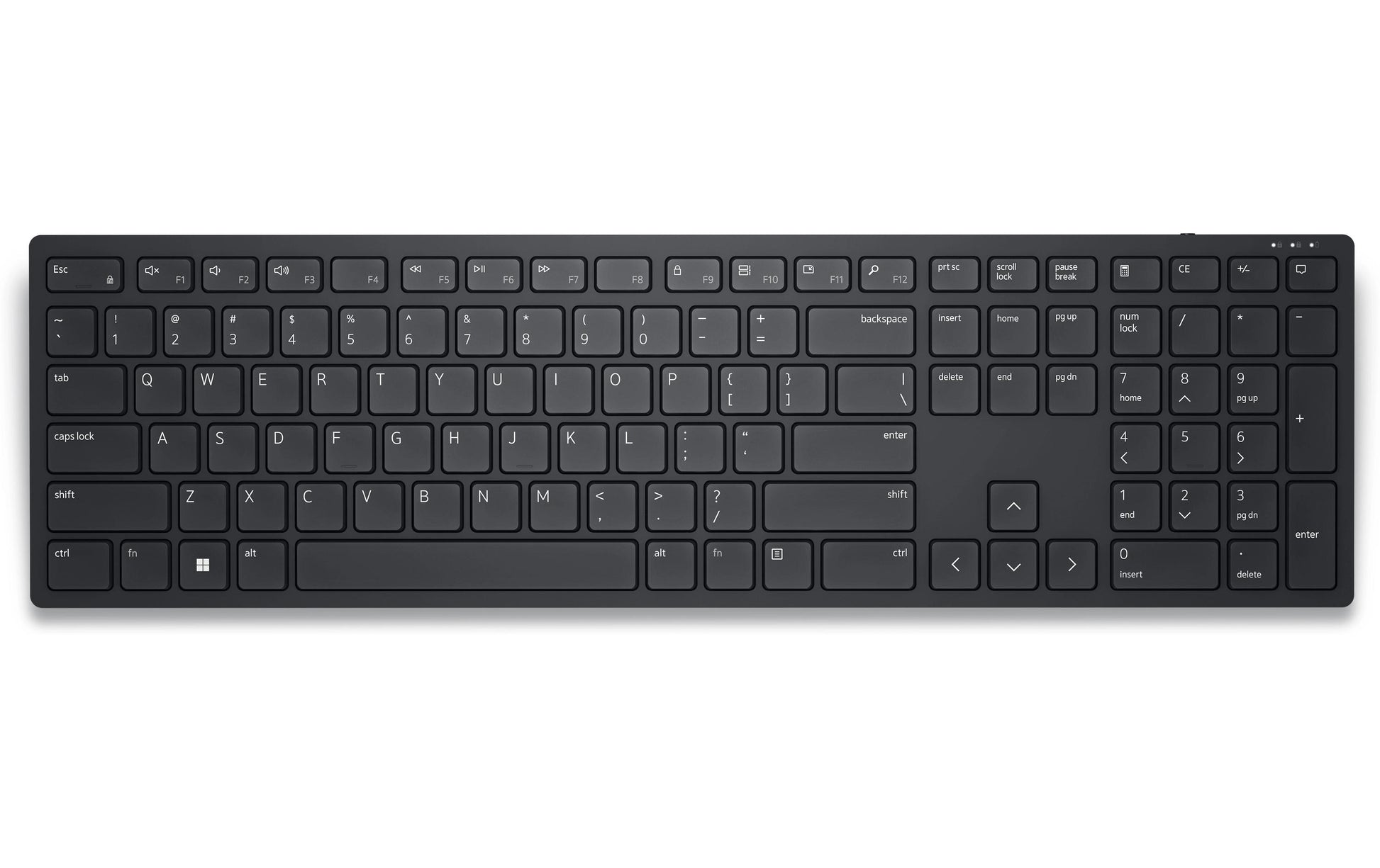 DELL KB500 – Tastatur, kabellos (2,4 GHz), FR-Layout (FR), Fullsize (mit Ziffernblock), Scissor, schwarz