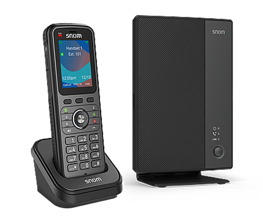Snom M256 – DECT-Telefon mit Basis, 20 SIP-Konten, 10 Mobilteile, PoE, Fast Ethernet, mit AB, für M250 / M56