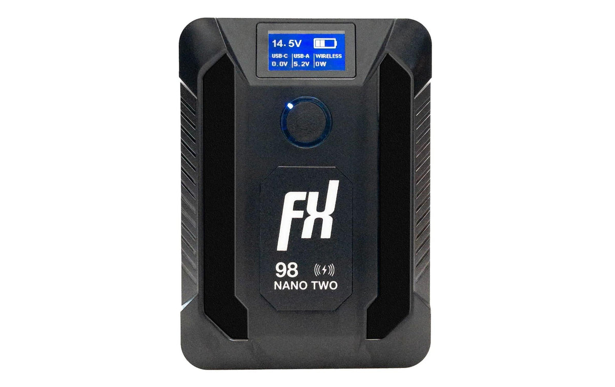 Fxlion NANO TWO V-Mount Akku – 98 Wh, 14,8 V – Kabelloses Laden