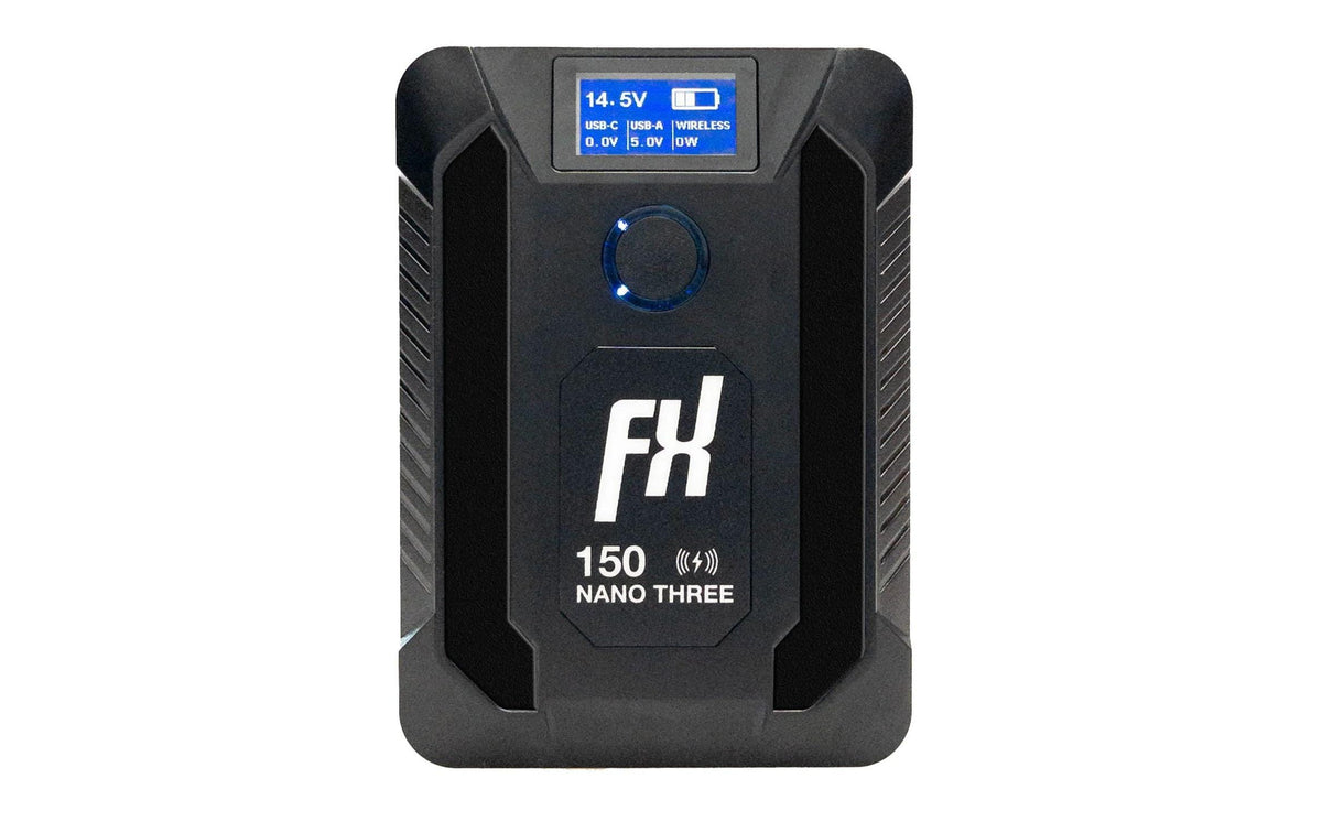 Fxlion NANO THREE V-Mount Akku – 150 Wh, 14,8 V, kabelloses Laden – für Universal