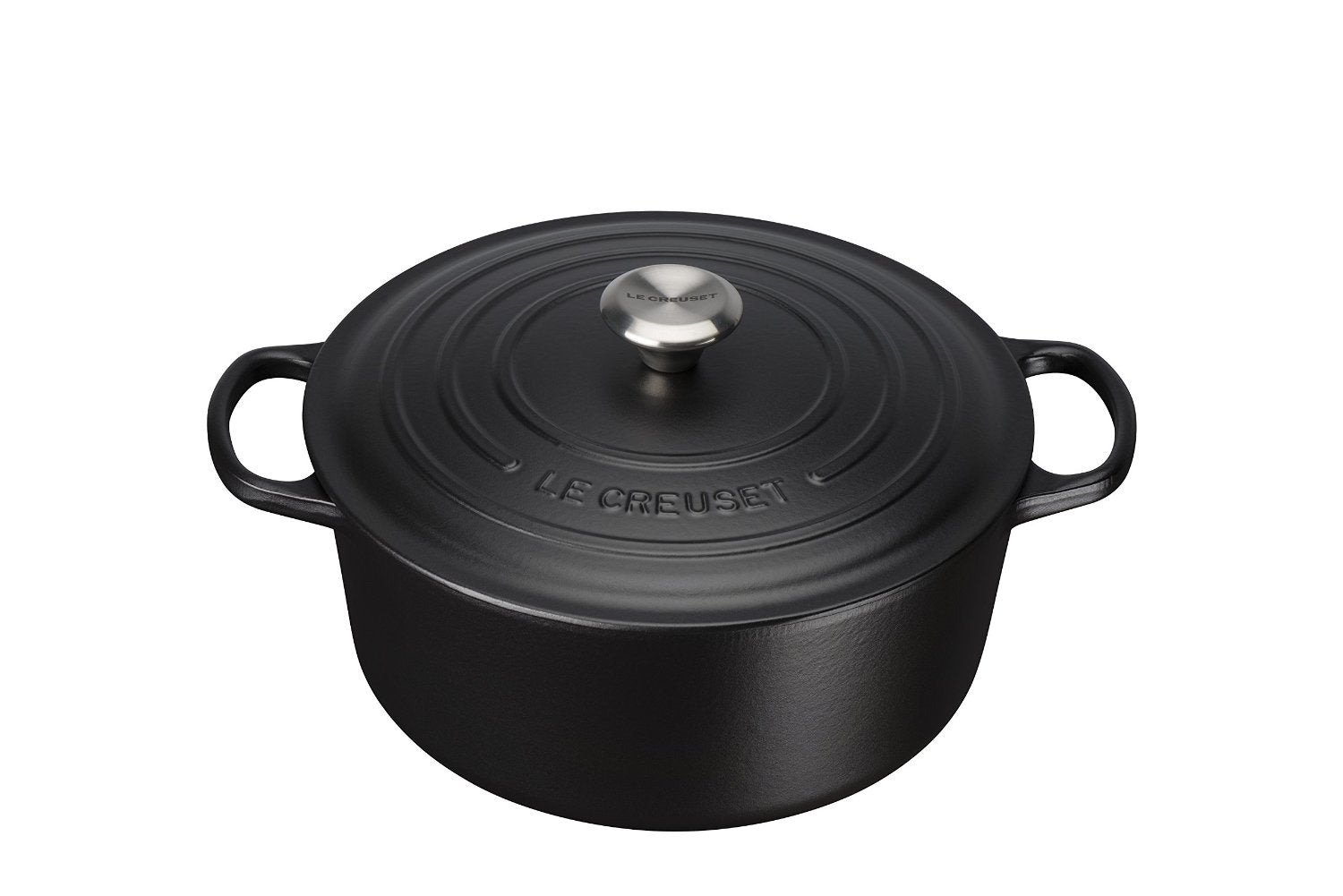 Le Creuset Kochtopf Signature – Ø 28 cm, Gusseisen, für Feuer, Schwarz