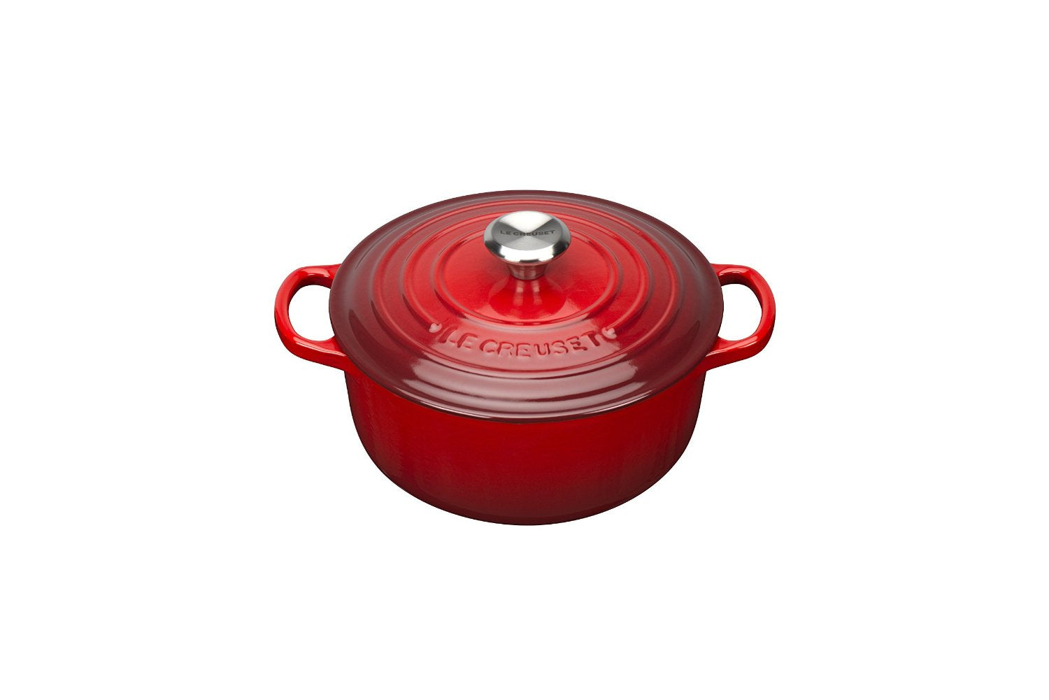 Le Creuset Kochtopf Signature – 2,4 l, Ø 20 cm, Gusseisen, Rot
