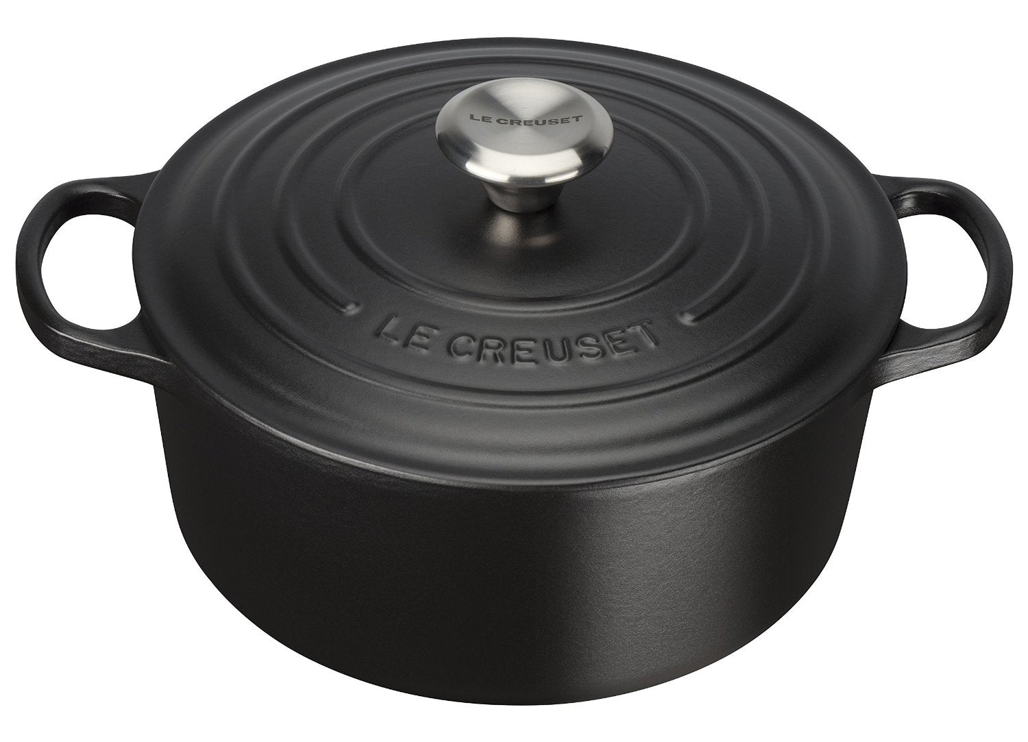 Le Creuset Kochtopf Signature – 4,2 l, Ø 24 cm, Gusseisen, Emaille, Schwarz