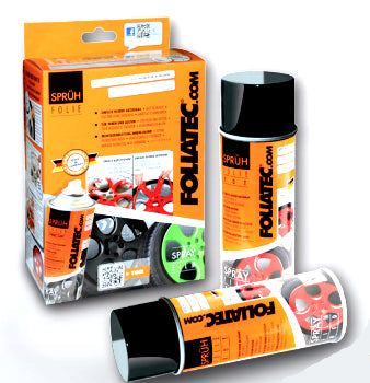 FOLIATEC Sprühfolie – Schwarz, matt – 2er-Pack 2×400 ml (800 ml) – für Aluminium, Kunststoff, Metall