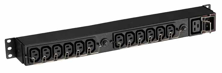 Eaton Flex PDU – Rack-PDU Basic, 1-phasig, 12× IEC C13 + 1× IEC C19, 16 A, Stecker IEC C20, 0U vertikal