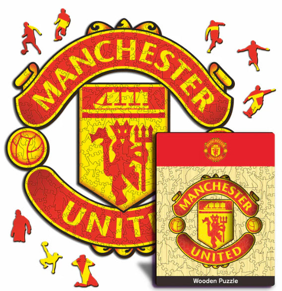 Iconic Puzzles Puzzle FC Manchester United – 270 Teile – 37,5 × 37,5 cm – ab 10 J. – Holz