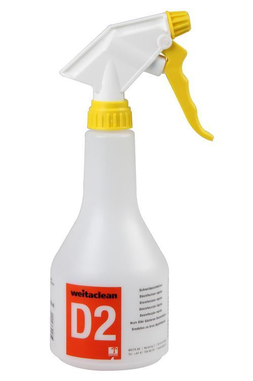 Weitaclean D2 Schnelldesinfektion – für abwaschbare Oberflächen – Spray – 500 ml
