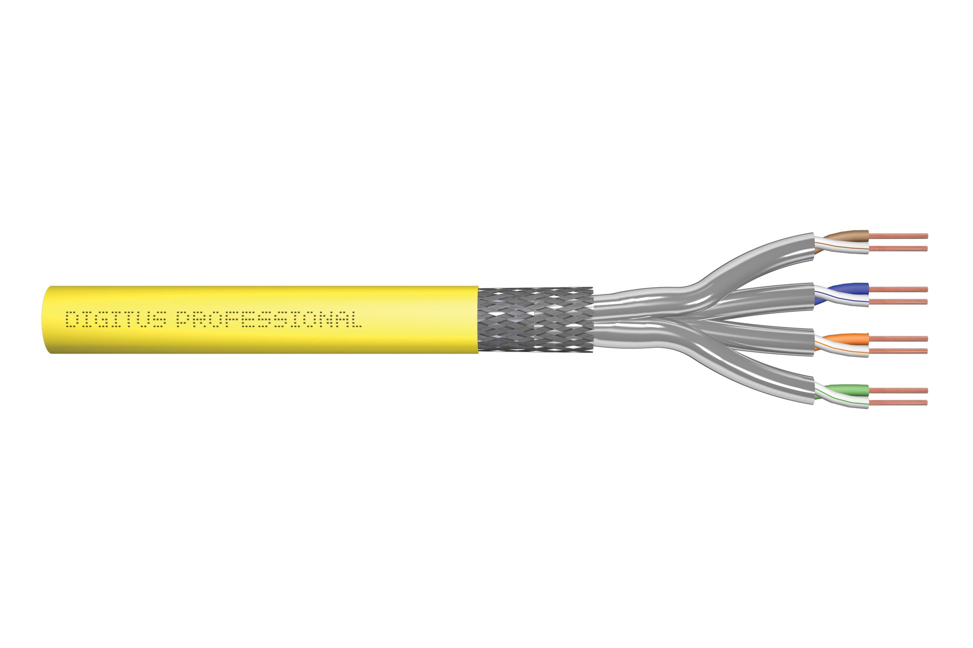 Digitus CAT 7A Netzwerkkabel – 1000 m, gelb, geschirmt (S/FTP)