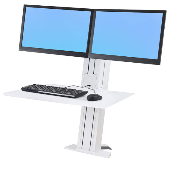 Ergotron WorkFit-SR – Monitorhalterung, Dual, Standfuss, bis 24", 11,4 kg, höhenverstellbar, neigbar
