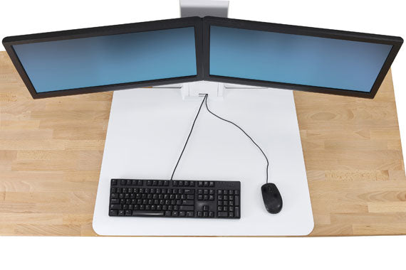 Ergotron WorkFit-SR – Monitorhalterung, Dual, Standfuss, bis 24", 11,4 kg, höhenverstellbar, neigbar
