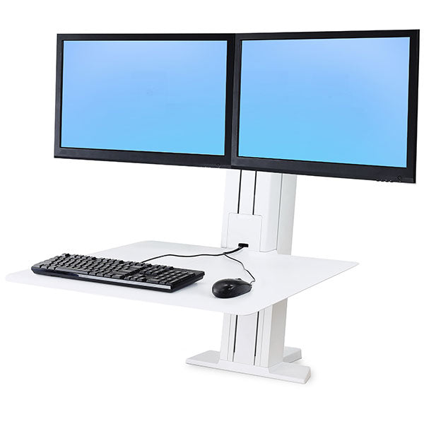 Ergotron WorkFit-SR – Monitorhalterung, Dual, Standfuss, bis 24", 11,4 kg, höhenverstellbar, neigbar