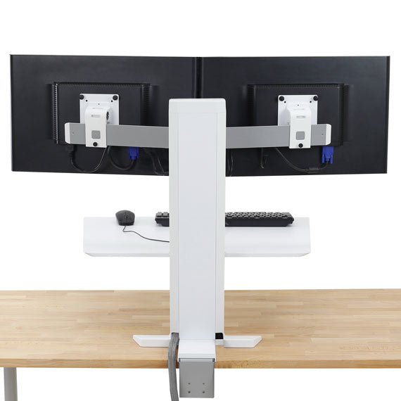 Ergotron WorkFit-SR – Monitorhalterung, Dual, Standfuss, bis 24", 11,4 kg, höhenverstellbar, neigbar