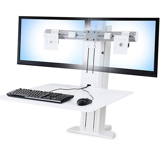 Ergotron WorkFit-SR – Monitorhalterung, Dual, Standfuss, bis 24", 11,4 kg, höhenverstellbar, neigbar