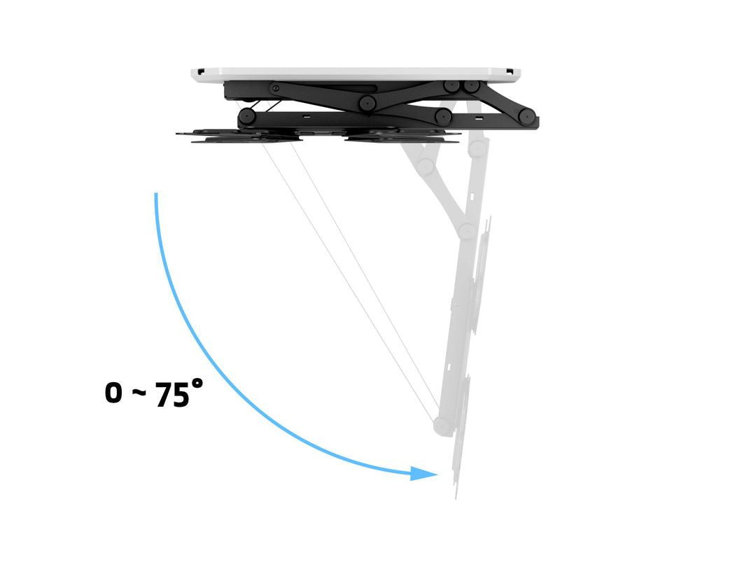Multibrackets Deckenhalterung, neigbar, bis 55", bis 30 kg, motorisiert, schwarz