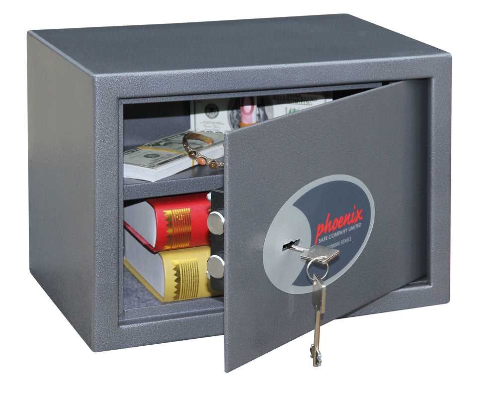 Phoenix Safe Co. Phoenix Möbeltresor VELA HOME SS0802K – Schlüsselschloss – 17 l – Boden-/Wandmontage – Graphit