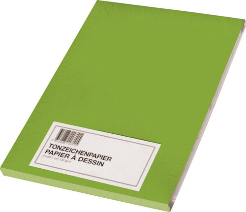 Papyrus Tonzeichenpapier – A3, 130 g/m², Maigrün, Matt, 100 Blatt