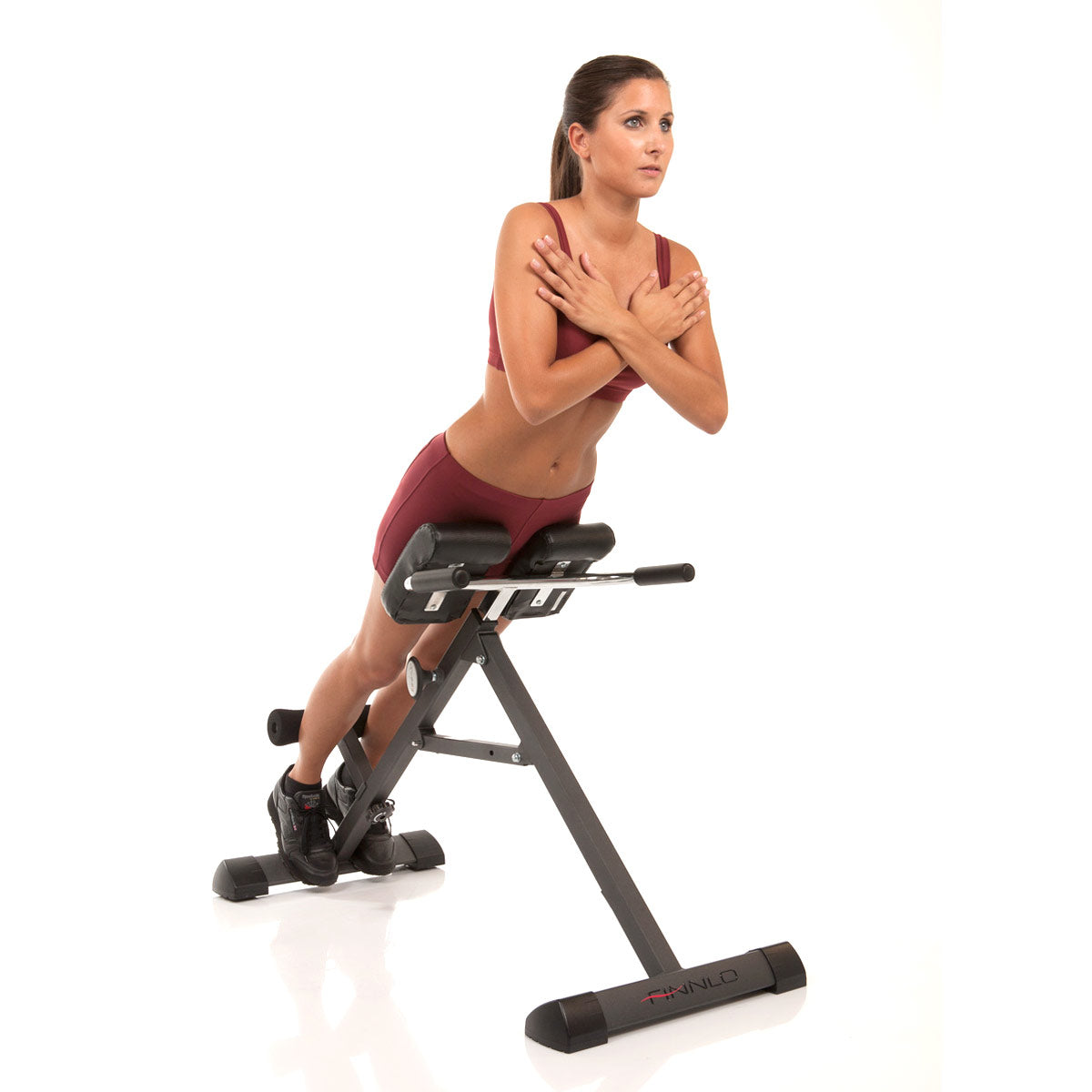 HAMMER FINNLO – Rückentrainer Tricon, 112 × 51 × 92 cm, 130 kg – Schwarz/Silber, Stahl