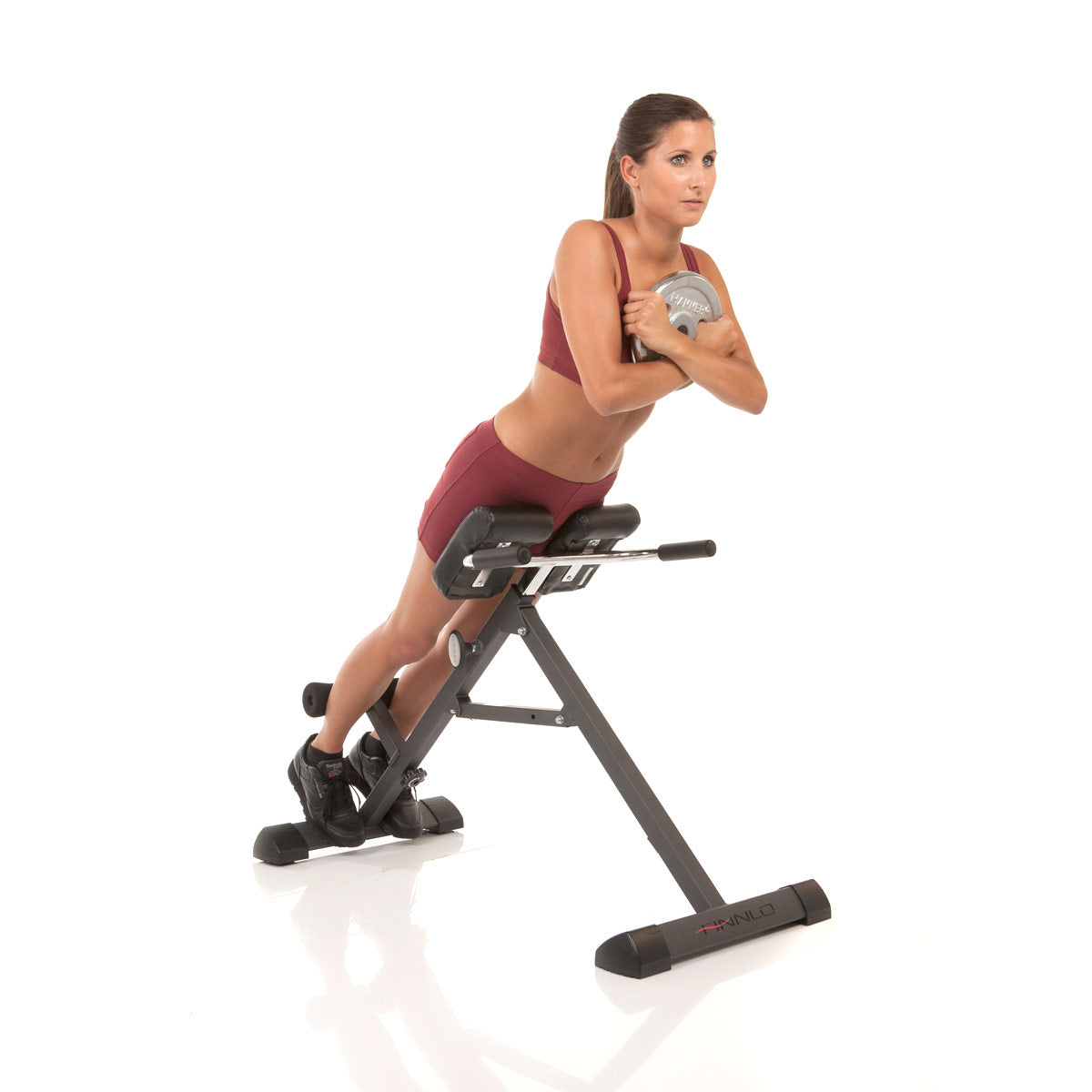 HAMMER FINNLO – Rückentrainer Tricon, 112 × 51 × 92 cm, 130 kg – Schwarz/Silber, Stahl