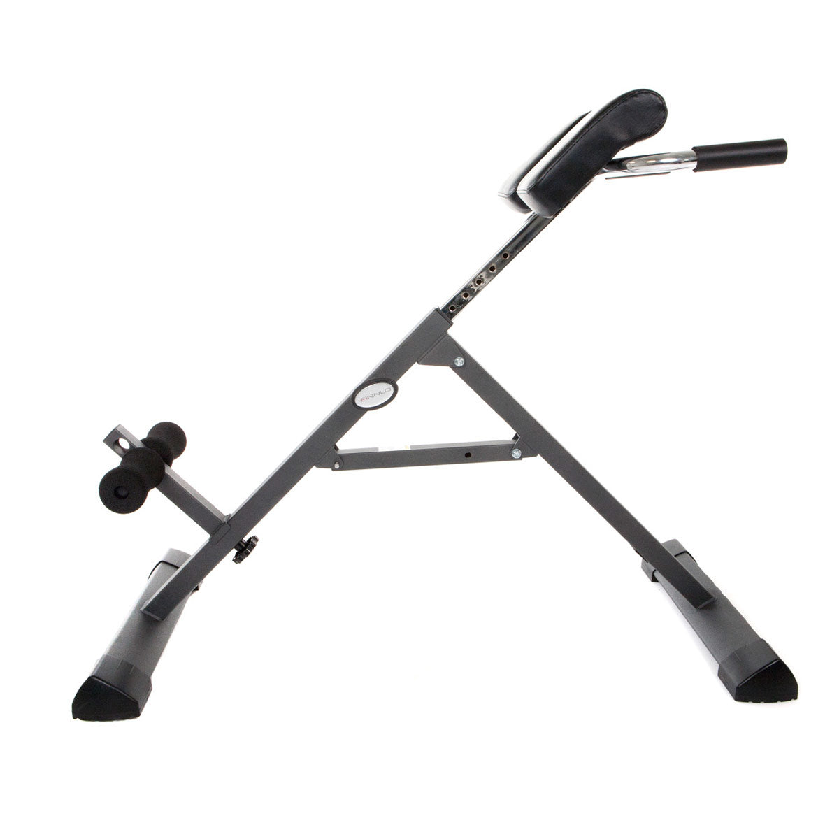 HAMMER FINNLO – Rückentrainer Tricon, 112 × 51 × 92 cm, 130 kg – Schwarz/Silber, Stahl