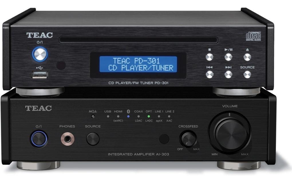 TEAC 300 Serie Set 1-B – Micro-/HiFi-Anlage – DAB+, CD, 50 W pro Kanal – Schwarz
