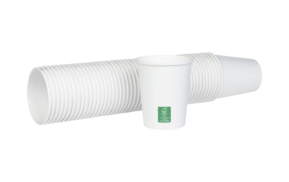 Furber. Furber Papierbecher, 2,7 dl – weiss – FSC – 50 Stk.