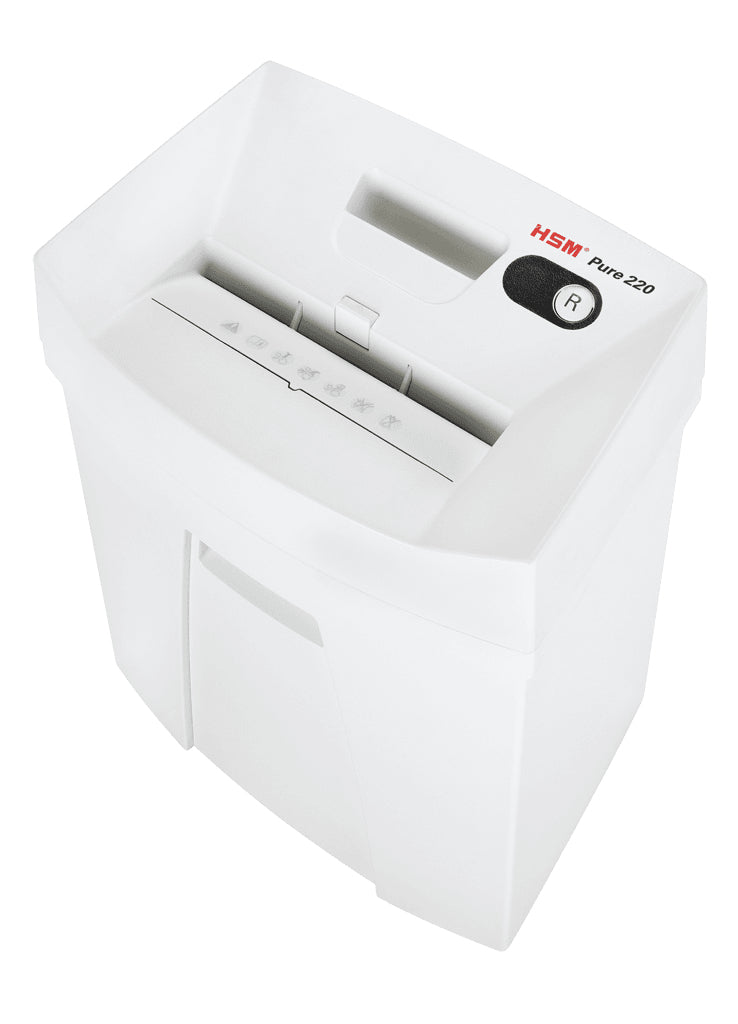 HSM Pure 220 – Aktenvernichter, DIN P-4, Partikelschnitt 4 × 25 mm, 7 Blatt, 20 l, A4