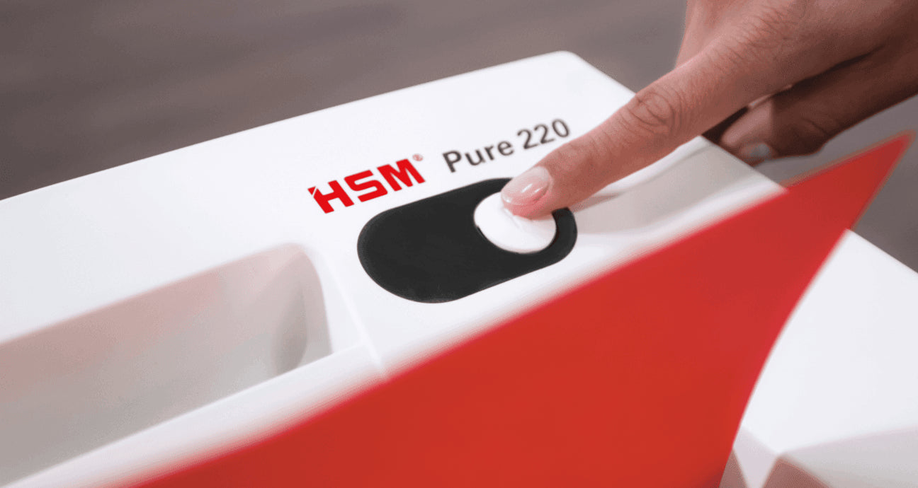 HSM Pure 220 – Aktenvernichter, DIN P-4, Partikelschnitt 4 × 25 mm, 7 Blatt, 20 l, A4