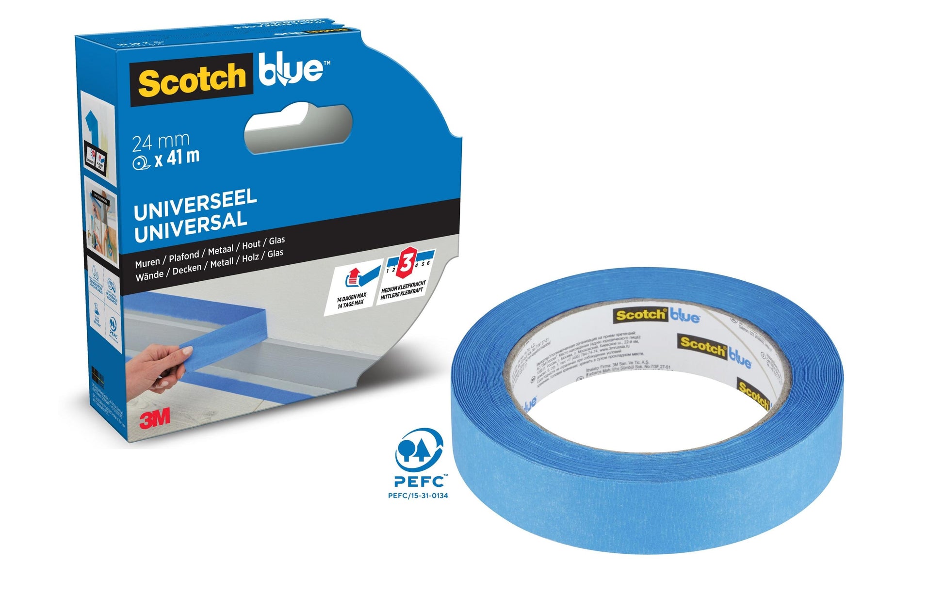 3M Malerband ScotchBlue 2090, blau – 48 mm × 41 m
