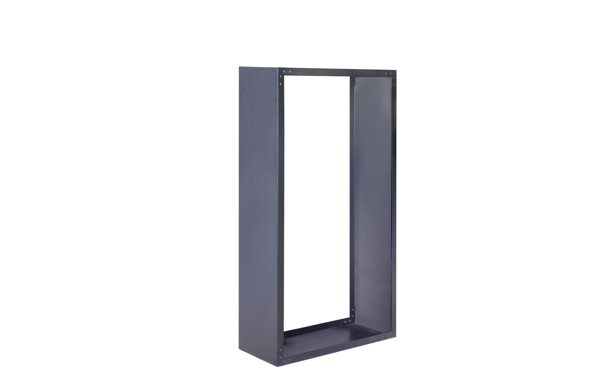Innovesta Kaminholzregal Aufbewahrungsbox – Cortenstahl – Schwarz – 750 × 1490 × 350 mm