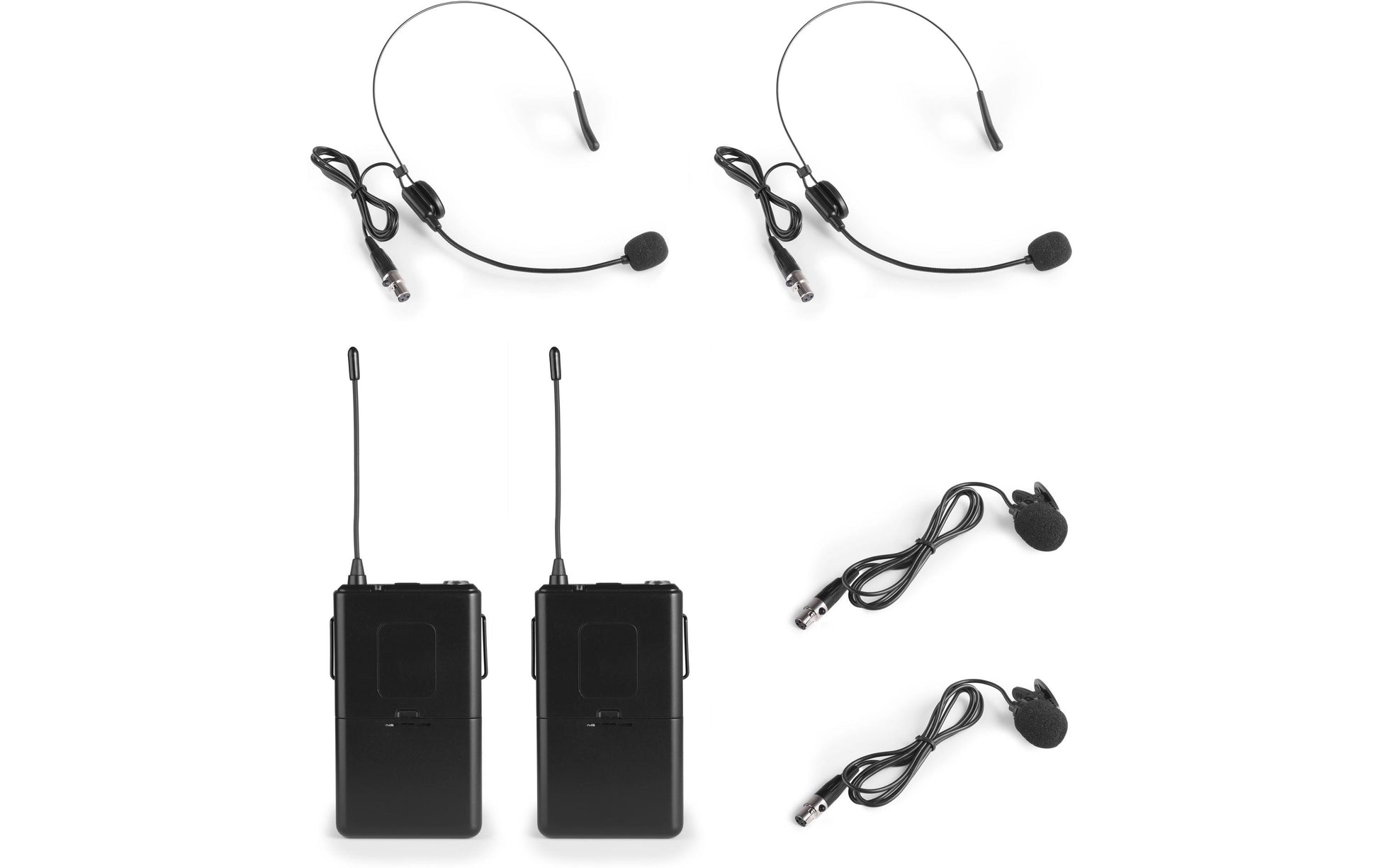 Vonyx WM522B Lavaliermikrofon 2er-Set – 6,35 mm Klinke, Kabellos, 40–20'000 Hz