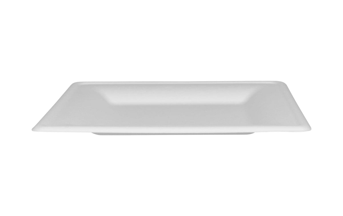 Furber. Furber Teller, Bagasse (Zuckerrohr), quadratisch – 26 × 26 cm – weiss – 50 Stk.