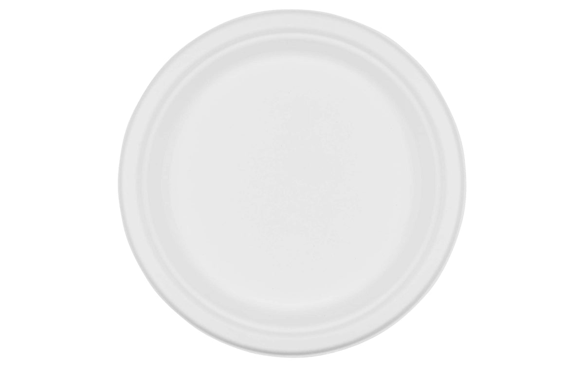 Furber. Furber Teller Bagasse (Zuckerrohr), rund – Ø 22,5 cm – weiss – 50 Stk.