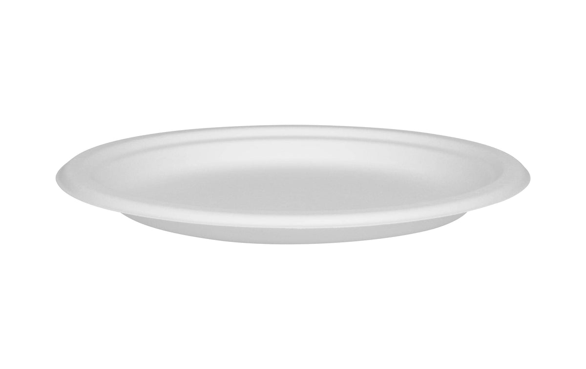 Furber. Furber Teller Bagasse (Zuckerrohr), rund – Ø 22,5 cm – weiss – 50 Stk.