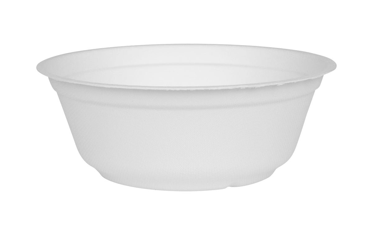 Furber. FURBER Schale Bagasse (Zuckerrohr), rund – 850 ml, Ø 17,5 cm, weiss – 50 Stk.