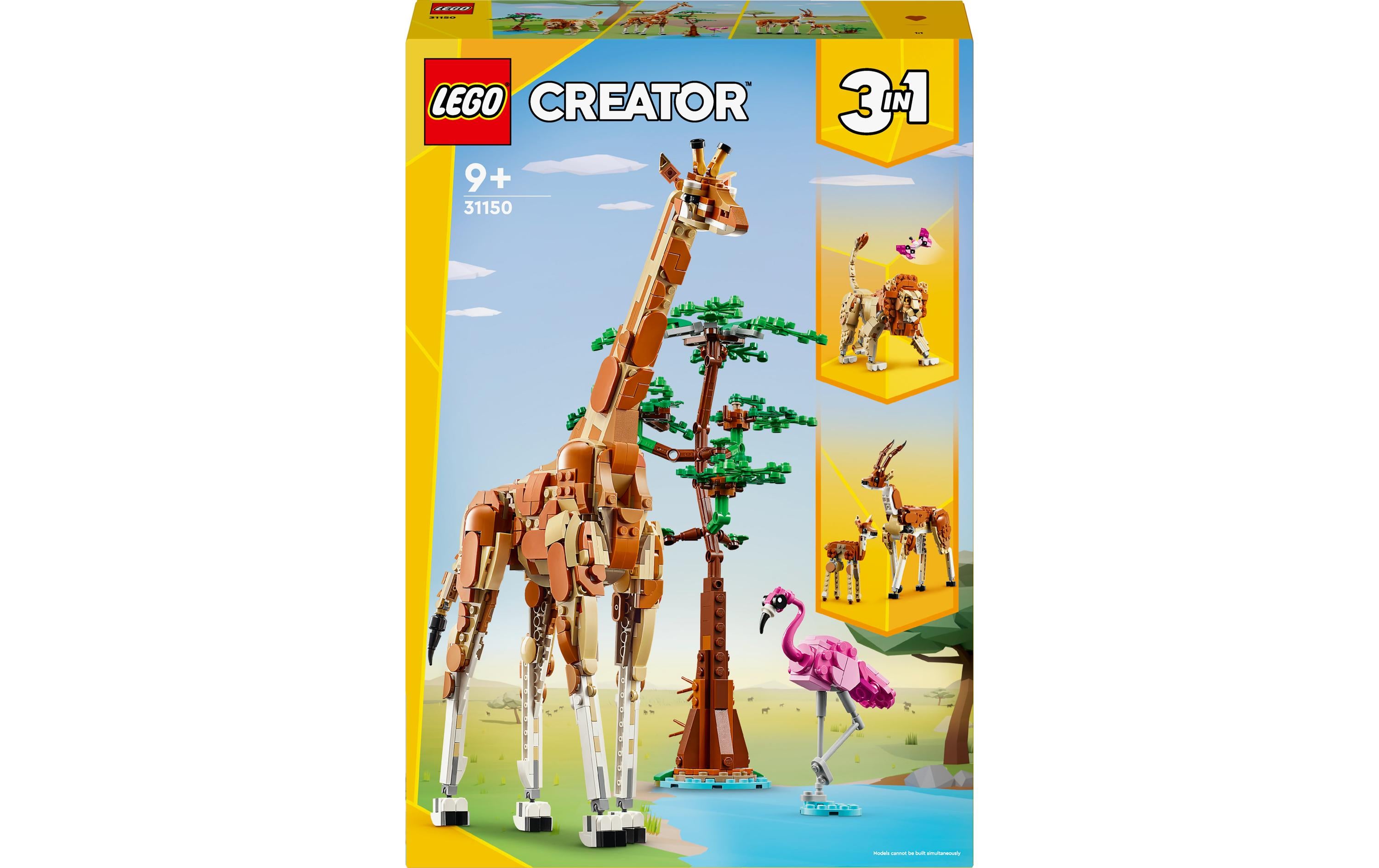 LEGO Creator 3in1 Tiersafari Set – 780-teilig – 30 cm – ab 9 Jahren