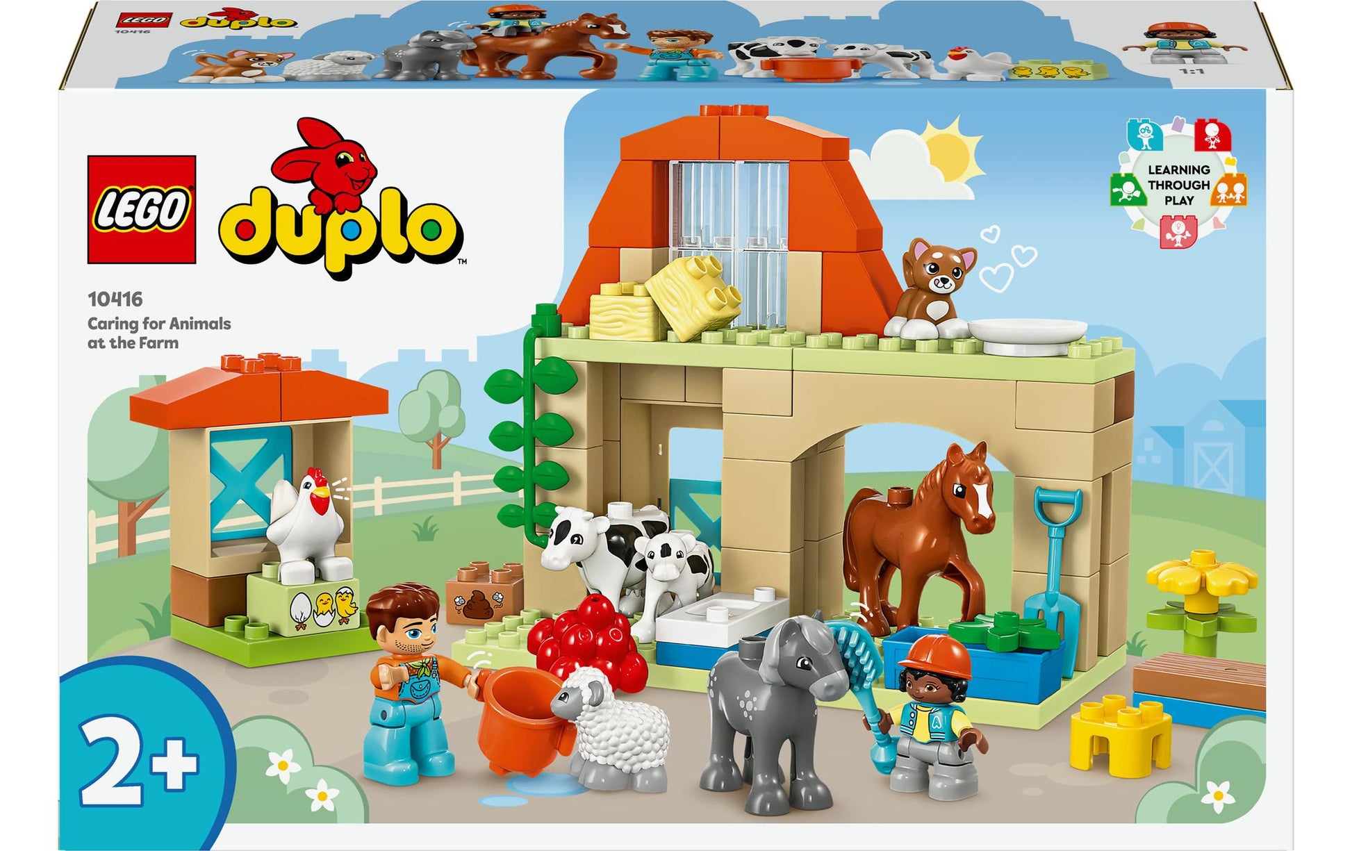LEGO DUPLO Spielset – Tierpflege auf dem Bauernhof – 74-teilig – ab 2 Jahren