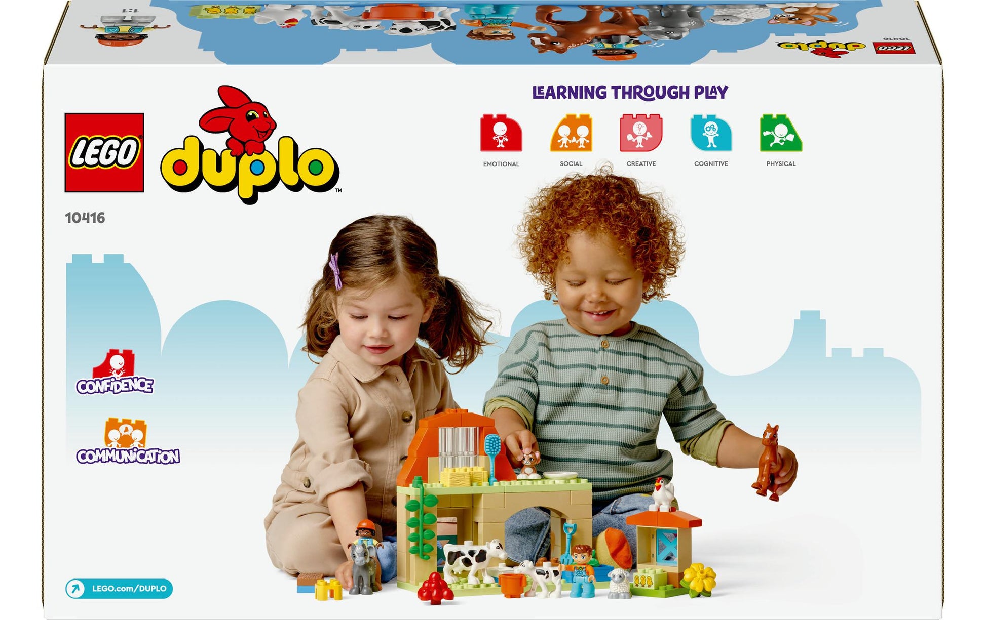 LEGO DUPLO Spielset – Tierpflege auf dem Bauernhof – 74-teilig – ab 2 Jahren